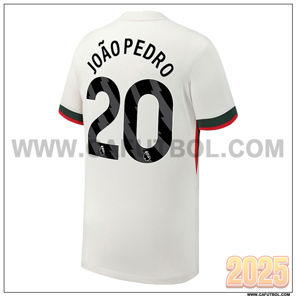 Segunda Camiseta de FC Chelsea JOÃO PEDRO #20 Blanco 2025 2026
