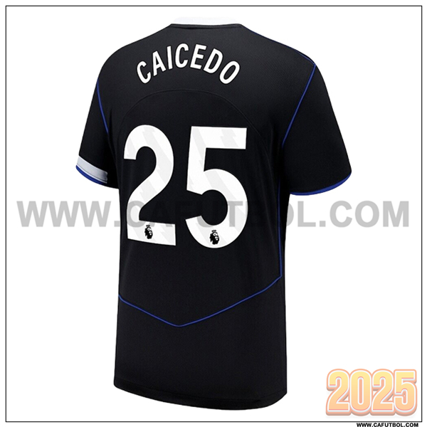 Tercero Camiseta de FC Chelsea CAICEDO #25 Negro 2025 2026