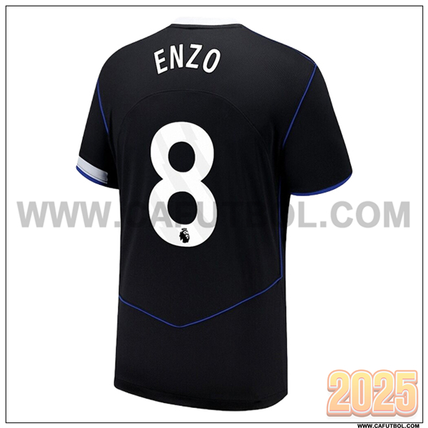 Tercero Camiseta de FC Chelsea ENZO #8 Negro 2025 2026