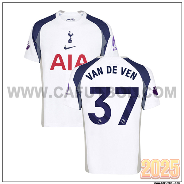 Primera Camiseta de Tottenham Hotspur VAN DE VEN #37 Blanco 2025 2026