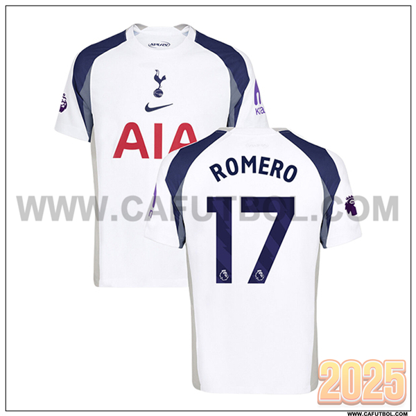 Primera Camiseta de Tottenham Hotspur ROMERO #17 Blanco 2025 2026