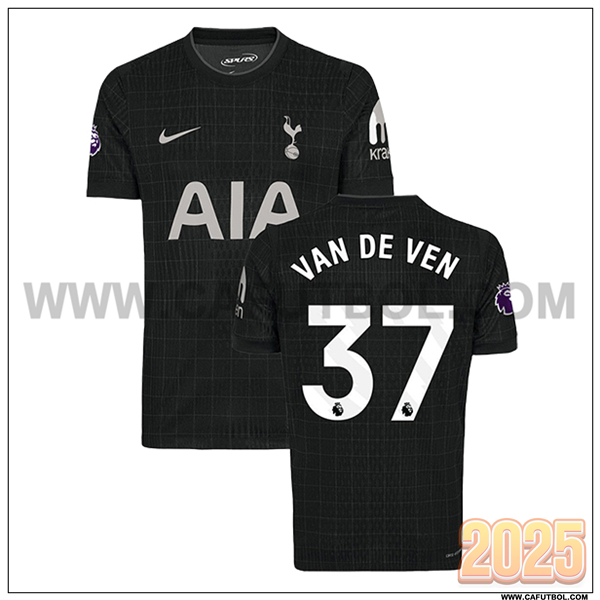 Segunda Camiseta de Tottenham Hotspur VAN DE VEN #37 Negro 2025 2026