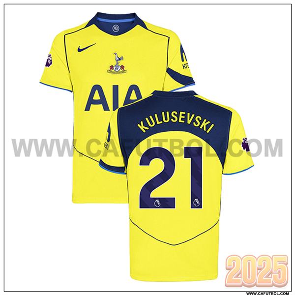 Tercero Camiseta de Tottenham Hotspur KULUSEVSKI #21 AMARILLO 2025 2026