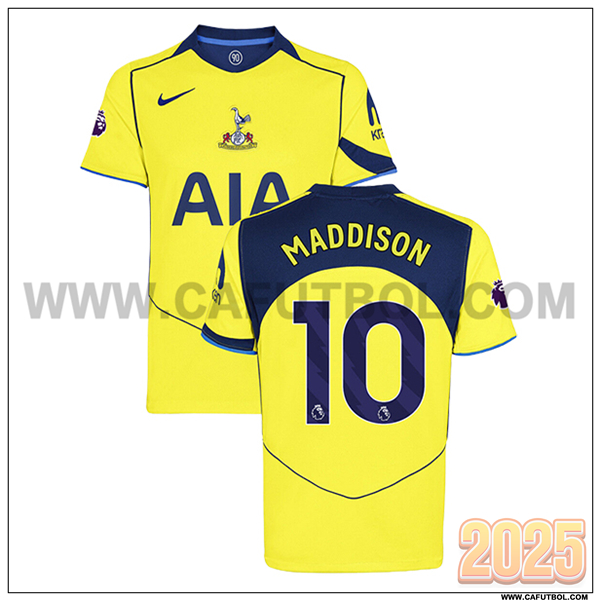 Tercero Camiseta de Tottenham Hotspur MADDISON #10 AMARILLO 2025 2026