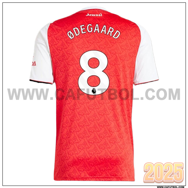 Primera Camiseta de FC Arsenal ØDEGAARD #8 Rojo/Blanco 2025 2026
