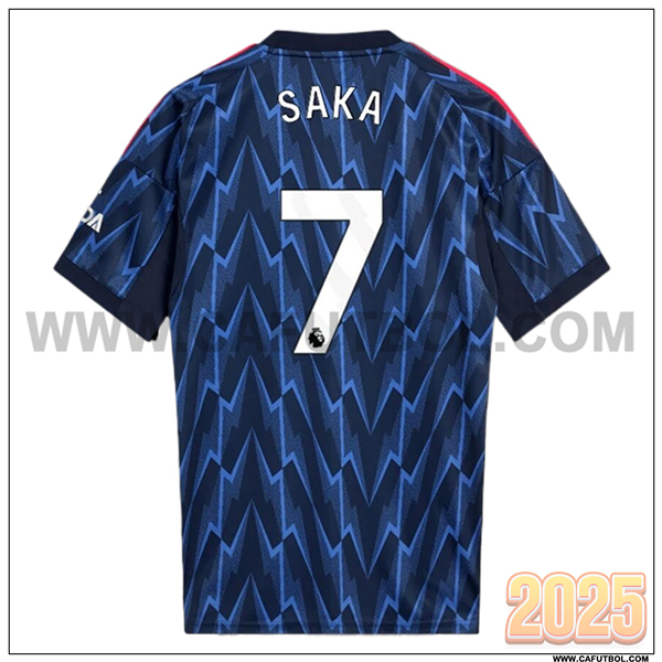 Segunda Camiseta de FC Arsenal SAKA #7 Azul Marina 2025 2026