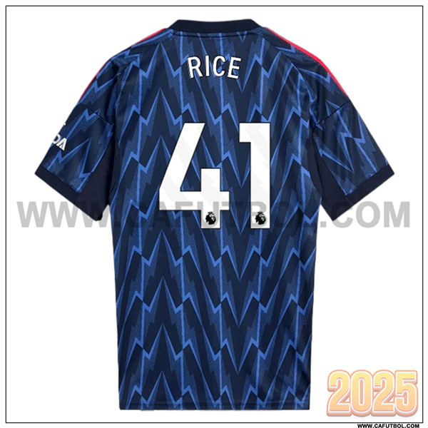 Segunda Camiseta de FC Arsenal RICE #41 Azul Marina 2025 2026