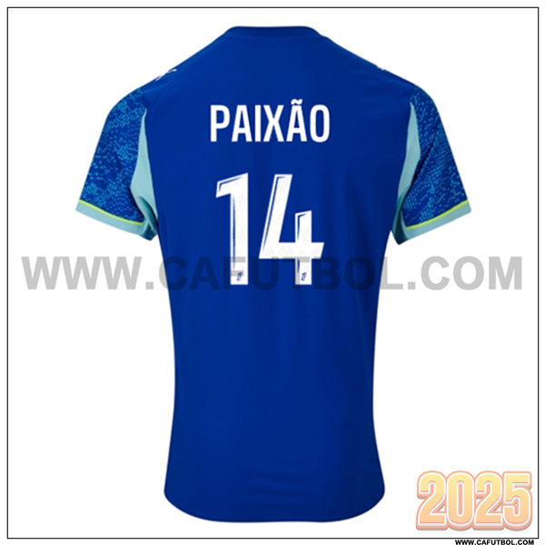 Tercero Camiseta de Marsella OM PAIXÃO #14 Azul 2025 2026