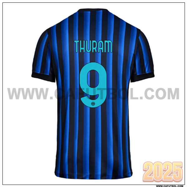 Primera Camiseta de Inter Milan THURAM #9 Azul/Negro 2025 2026