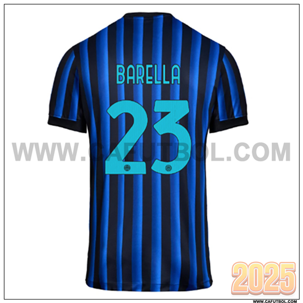 Primera Camiseta de Inter Milan BARELLA #23 Azul/Negro 2025 2026