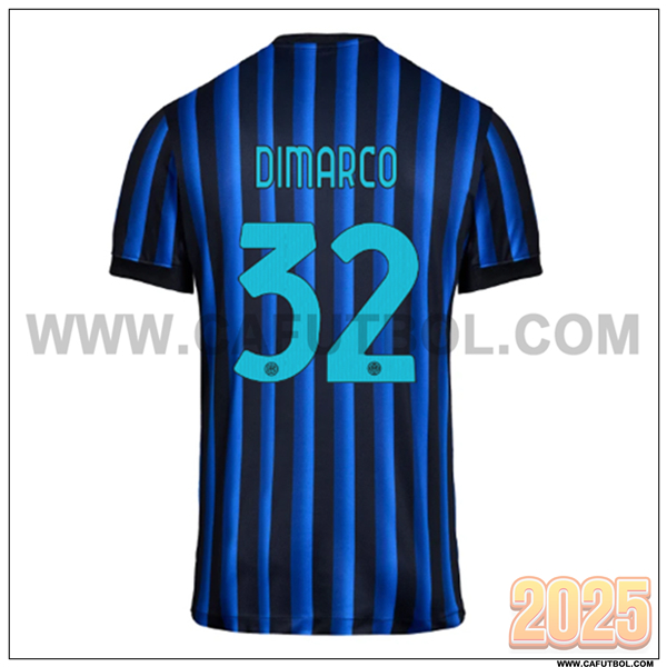 Primera Camiseta de Inter Milan DIMARCO #32 Azul/Negro 2025 2026