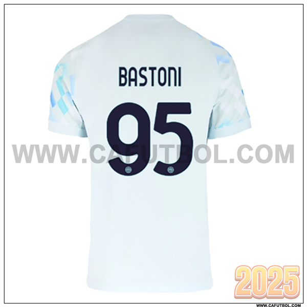 Segunda Camiseta de Inter Milan BASTONI #95 Azul Claro 2025 2026