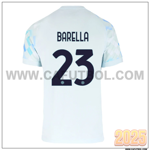 Segunda Camiseta de Inter Milan BARELLA #23 Azul Claro 2025 2026