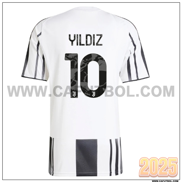 Primera Camiseta de Juventus YILDIZ #10 Blanco/Negro 2025 2026