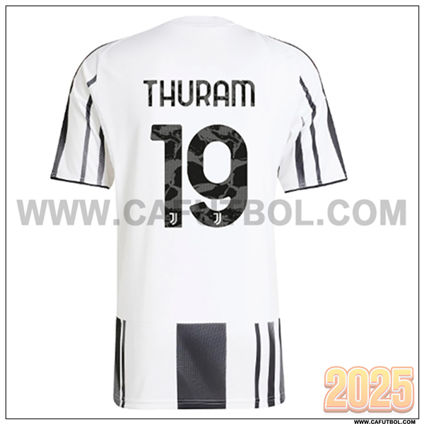 Primera Camiseta de Juventus THURAM #19 Blanco/Negro 2025 2026