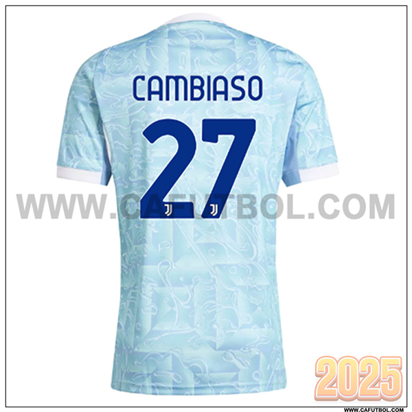 Segunda Camiseta de Juventus CAMBIASO #27 Azul 2025 2026