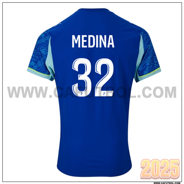 Tercero Camiseta de Marsella OM MEDINA #32 Azul 2025 2026