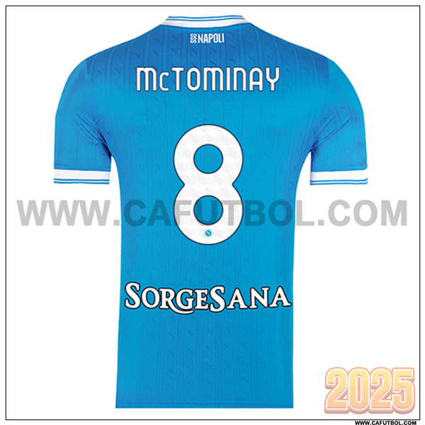 Primera Camiseta de SSC Napoles MCTOMINAY #8 Azul 2025 2026
