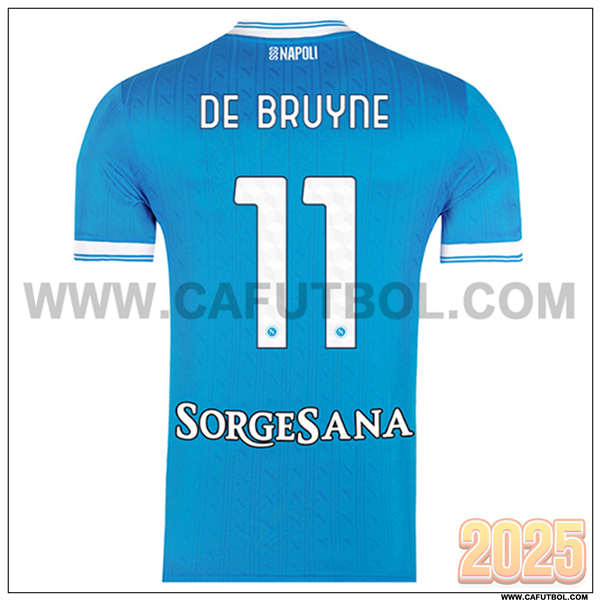 Primera Camiseta de SSC Napoles DE BRUYNE #11 Azul 2025 2026