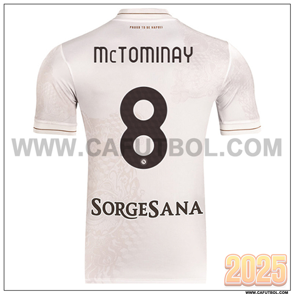 Segunda Camiseta de SSC Napoles MCTOMINAY #8 Blanco 2025 2026