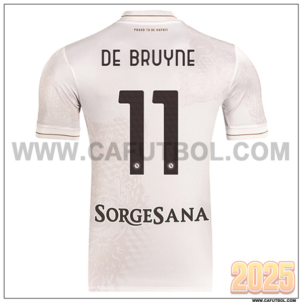 Segunda Camiseta de SSC Napoles DE BRUYNE #11 Blanco 2025 2026