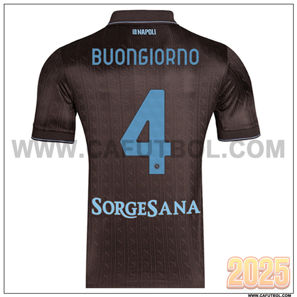 Tercero Camiseta de SSC Napoles BUONGIORNO #4 Negro 2025 2026