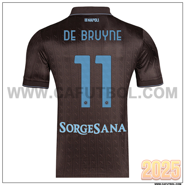 Tercero Camiseta de SSC Napoles DE BRUYNE #11 Negro 2025 2026