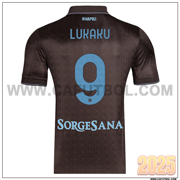 Tercero Camiseta de SSC Napoles LUKAKU #9 Negro 2025 2026