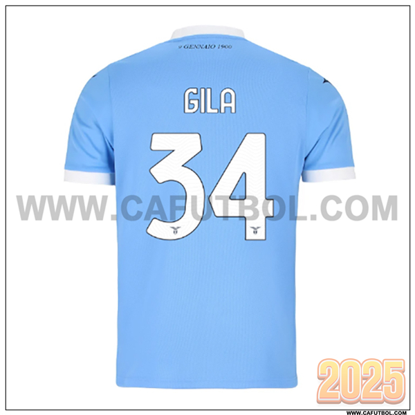 Primera Camiseta de SS Lazio GILA #34 Azul Cielo 2025 2026
