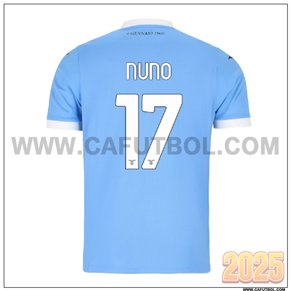 Primera Camiseta de SS Lazio NUNO #17 Azul Cielo 2025 2026