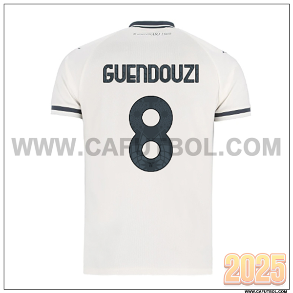 Segunda Camiseta de SS Lazio GUENDOUZI #8 Blanco 2025 2026