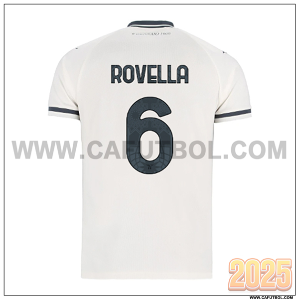 Segunda Camiseta de SS Lazio ROVELLA #6 Blanco 2025 2026