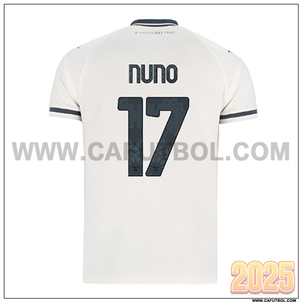 Segunda Camiseta de SS Lazio NUNO #17 Blanco 2025 2026