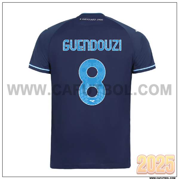Tercero Camiseta de SS Lazio GUENDOUZI #8 Azul Marina 2025 2026