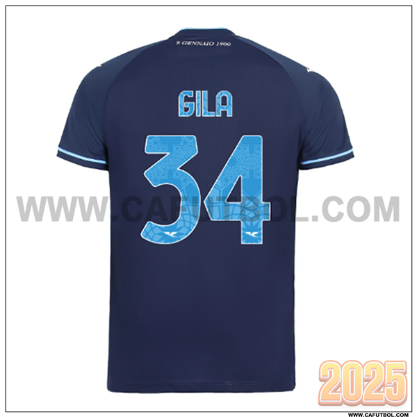 Tercero Camiseta de SS Lazio GILA #34 Azul Marina 2025 2026