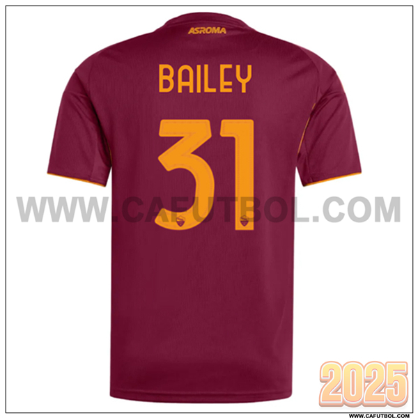 Primera Camiseta de AS Roma BAILEY #31 Rojo 2025 2026