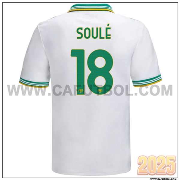 Tercero Camiseta de AS Roma SOULÉ #18 Blanco 2025 2026