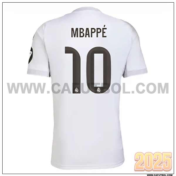 Primera Camiseta de Real Madrid Mbappé #10 Blanco 2025 2026