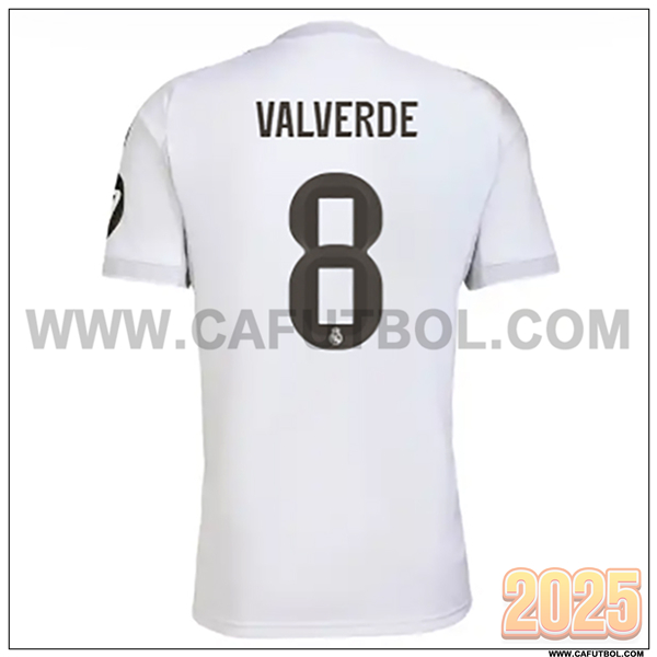 Primera Camiseta de Real Madrid VALVERDE #8 Blanco 2025 2026