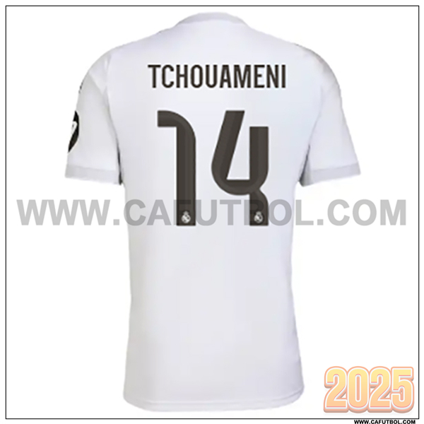 Primera Camiseta de Real Madrid TCHOUAMÉNI #14 Blanco 2025 2026