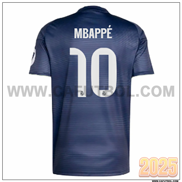 Segunda Camiseta de Real Madrid Mbappé #10 Azul Marina 2025 2026