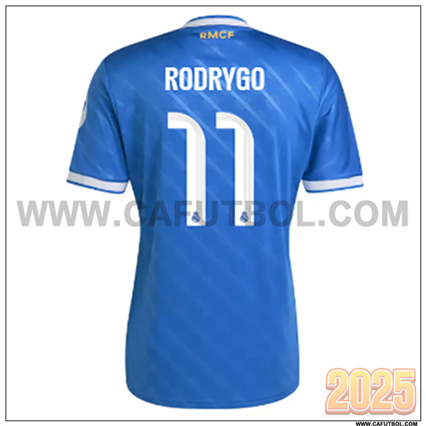 Tercero Camiseta de Real Madrid RODRYGO #11 Azul 2025 2026