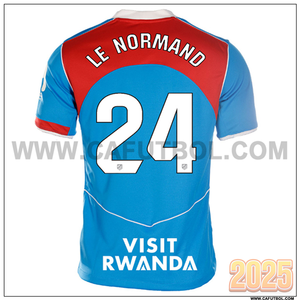 Tercero Camiseta de Atletico Madrid LE NORMAND #24 Rojo/Azul 2025 2026