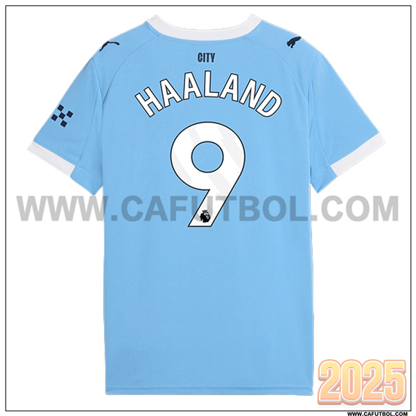 Primera Camiseta de Manchester City HAALAND #9 Azul Cielo 2025 2026