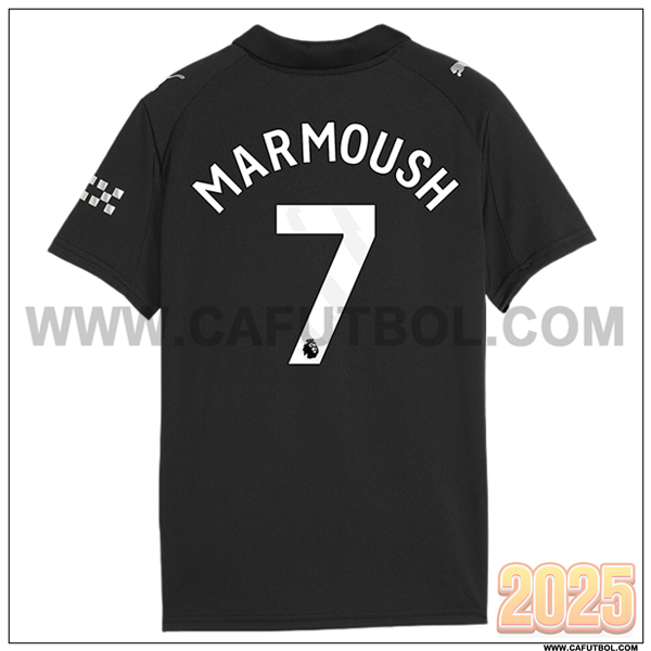 Segunda Camiseta de Manchester City MARMOUSH #7 Negro 2025 2026