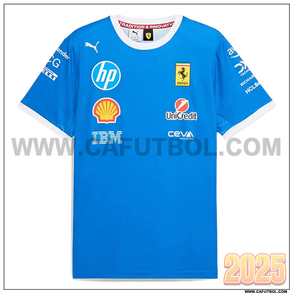 Camiseta de manga corta Scuderia Ferrari Team Azul 2025