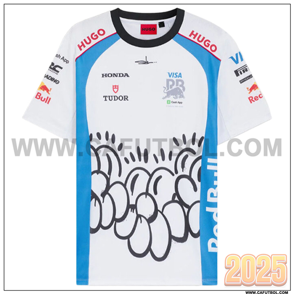Camiseta de manga corta RedBull Racing Team Azul/Blanco 2025