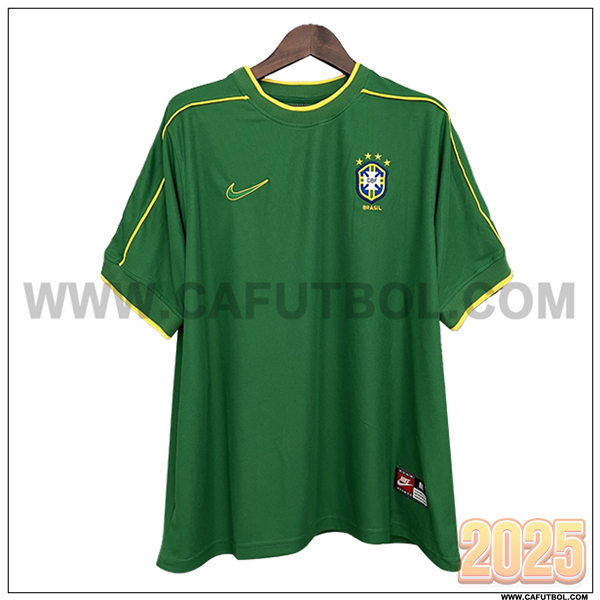 Camiseta de Portero Brasil Retro Verde 1998