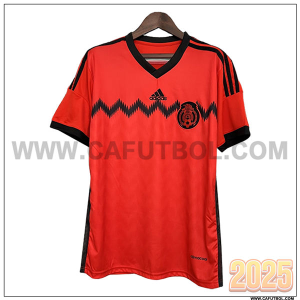 Segunda Camiseta de Mexico Retro Rojo 2014