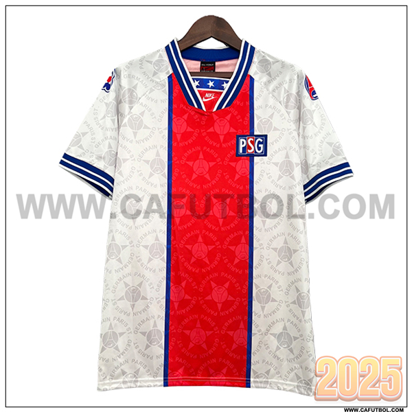 Segunda Camiseta de Paris PSG Retro Rojo/Blanco 1994/1995